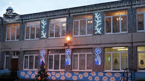 Новогоднее украшение детского садика № 88 Фрунзенского района Санкт-Петербурга