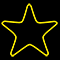 Фигура из дюралайта «Звезда» (110х110см, IP65, уличная) желтый