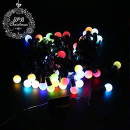Уличная светодиодная гирлянда «Цветные шарики» (36LED, 4м, d18мм, IP54, черный провод) 