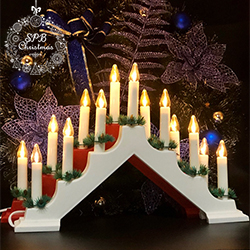 Рождественская горка «Скандинавский светильник» (7 свечей, 7LED, пластик)