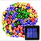 Уличная гирлянда на солнечных батареях нить (100LED, 10м, IP65) разноцветная