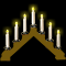 Рождественская горка «Скандинавский светильник» (7 свечей, 7 ламп, дерево) светлое дерево 