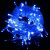 Уличная светодиодная гирлянда бахрома (120LED, 3х0,7м, IP54, белый провод) синий