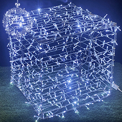 Объемная фигура cветящийся куб  (62см, 3D, 500LED, IP65)