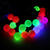 Уличная светодиодная гирлянда «Цветные шарики» (36LED, 4м, d18мм, черный провод) разноцветная